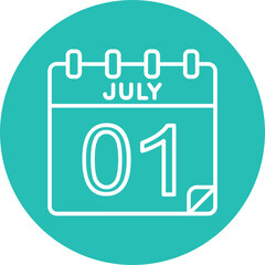 1 July Vector Icon Design