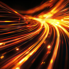 Golden Energy Flow symbolizing AI Data Transfer - Generativ AI