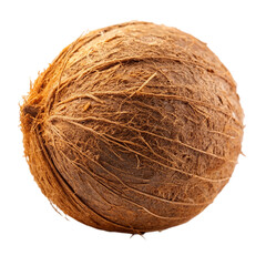 Dried coconut isolated on transparent background.