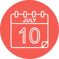 10 July Vector Icon Design