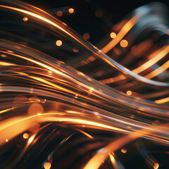 Golden Energy Flow symbolizing AI Data Transfer - Generativ AI