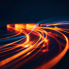 Golden Energy Flow symbolizing AI Data Transfer - Generativ AI