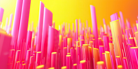 Social Media Engagement Spikes - Chart in Pink and Yellow