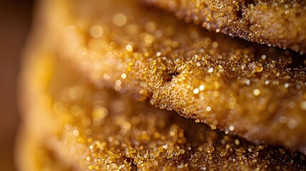 A close-up of a spiced gourmet cookie, emphasizing the texture and sprinkle of spices on the surface.