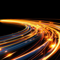 Golden Energy Flow symbolizing AI Data Transfer - Generativ AI