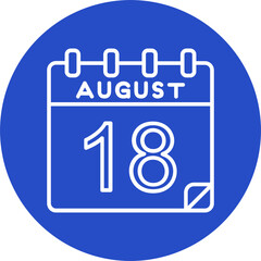 18 August Vector Icon Design