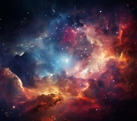 Fototapeta premium colorful nebula space background