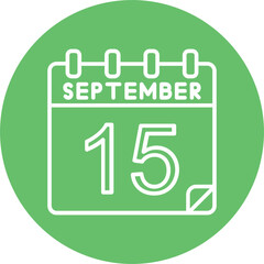 15 September Vector Icon Design