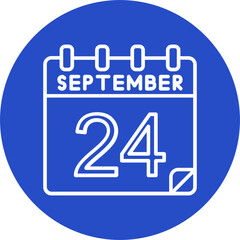 24 September Vector Icon Design