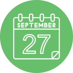 27 September Vector Icon Design