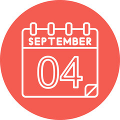 4 September Vector Icon Design