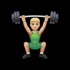 Obraz premium Weightlifter Emoji