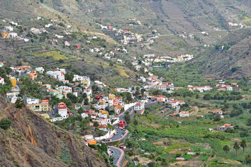 La Gomera, Canary Islands - march 15 2024 : landscape of Hermigua