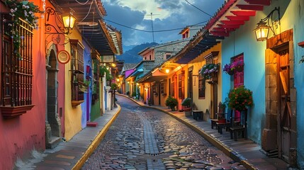  LATIN TRADITIONAL LITTLE TOWN. BACKGROUND. WALLPAPER  