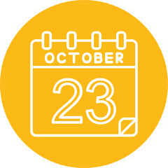 23 October Vector Icon Design