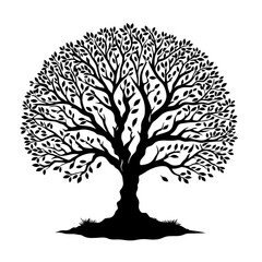 Sleek and Simple: Crafting a Minimalist Big Tree Icon for Modern Designs