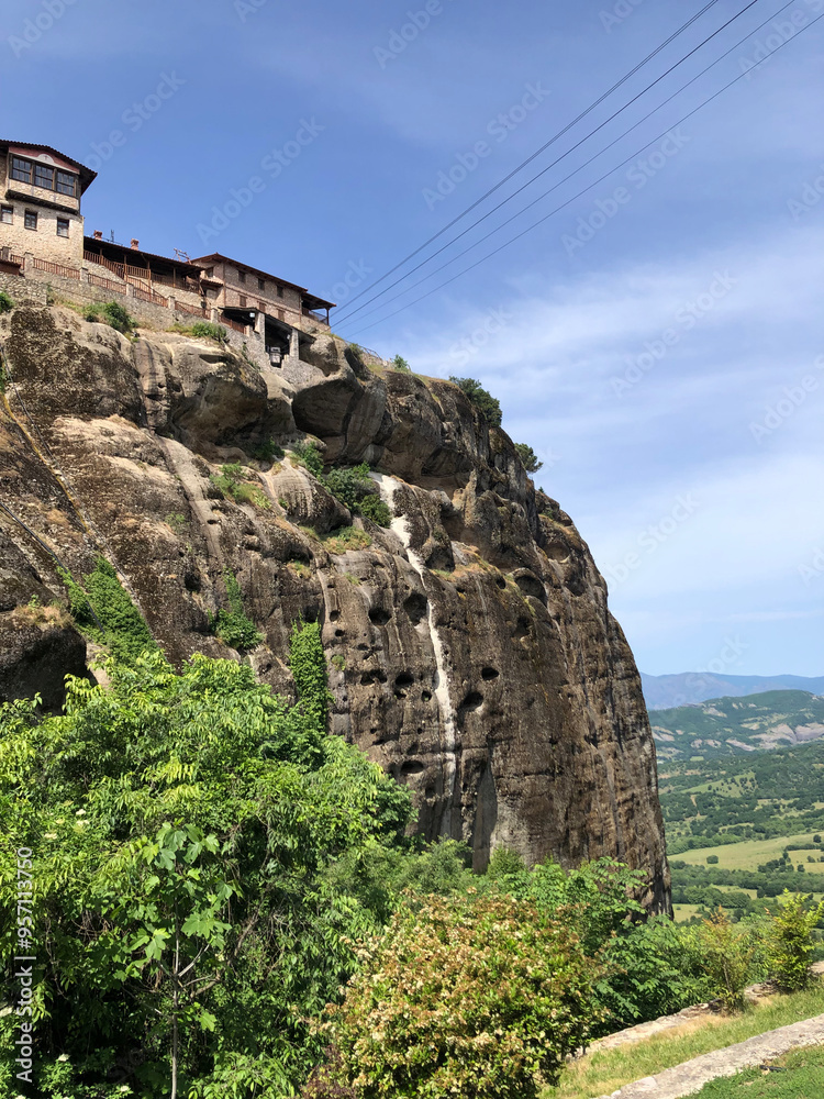 Wall mural rock formation monastery country