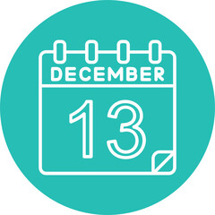 13 December Vector Icon Design