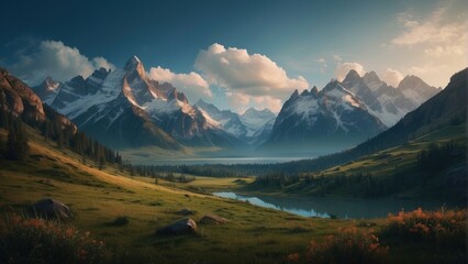 Wallpaper, relaxing view of the gorge in the mountains