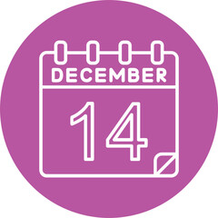 14 December Vector Icon Design