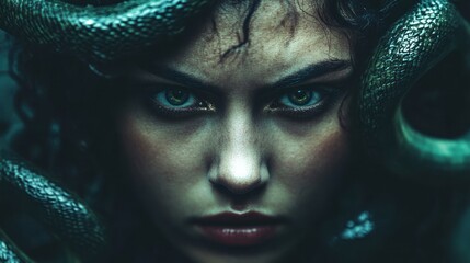 Medusa's Gaze: A Portrait of Strength and Power