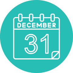 31 December Vector Icon Design