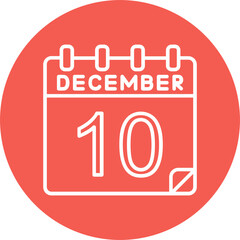 10 December Vector Icon Design