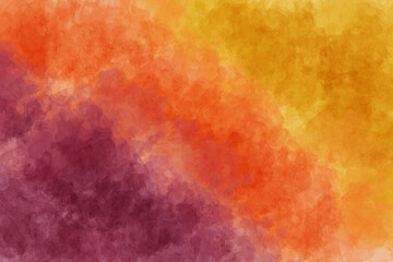 Watercolor light brown yellow orange dust autumn abstract background digital painting.