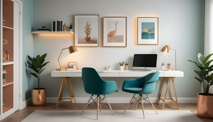 Photo interior modern design room 3d illustration