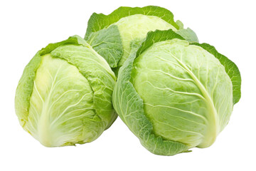 Obraz premium Fresh green cabbage heads, perfect for salads, soups, or stir-fries. Nutrient-rich and versatile in various cuisines.