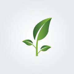 Green Leaf logo icon design vector symbol illustration