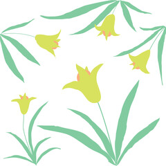 Modern floral pattern. Doodle style illustration. Creative collage with floral.