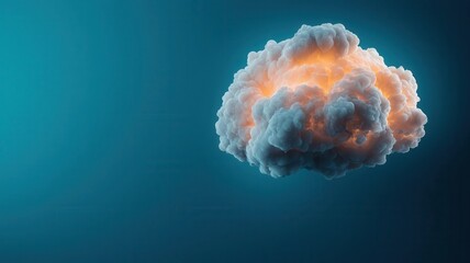 Digital ecosystem, cloud hosting environment, illustration