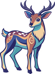 Obraz premium Deer art victor illustration