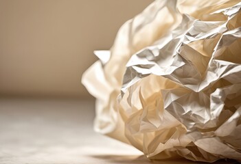 detailed close crumpled paper showcasing unique texture patterns intricate creases comprehensive analysis, surface, design, sheet, material, folds, wrinkles