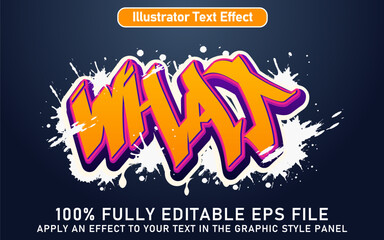 EDITABLE WHAT TEXT EFFECT