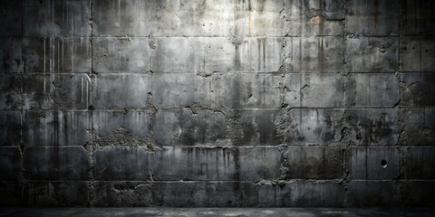 Obraz premium Dark Grunge Concrete Wall with Spotlights, Concrete, Texture, Grunge,