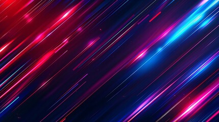 A vibrant abstract background designed for a sports event poster, featuring glowing speed lines in neon red and blue, creating a sense of motion and excitement