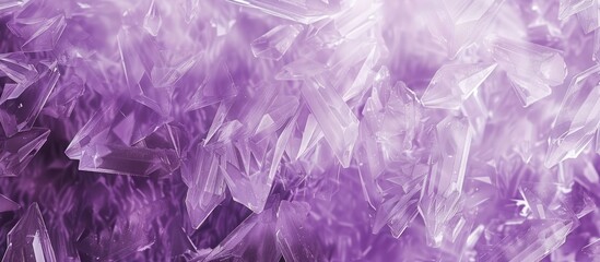 Fototapeta premium Abstract purple background with ice crystal pattern. Background design for winter and Christmas