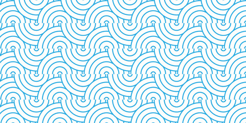 Overlapping creative diamond circle abstract blue pattern background with waves texture. geometric digital fabric pattern circles floral and spiral round lapping blue retro background.