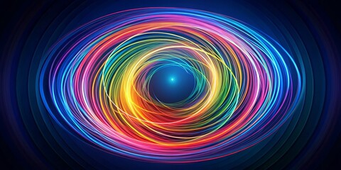 Rainbow Swirl Abstract, Abstract Art, Digital Art, Neon