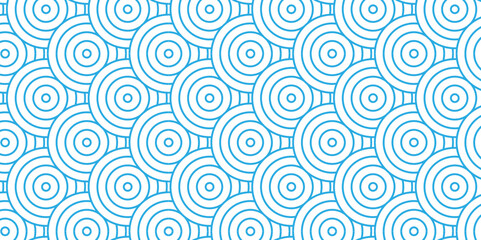 	
Overlapping creative diamond circle abstract blue pattern background with waves texture. geometric digital fabric pattern circles floral and spiral round lapping blue retro background.