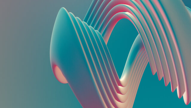 Geometric and futuristic.