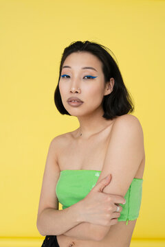 Asian Young Girl With Bob Haircut