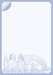 blank paper illustration in vector for notebook and note page template