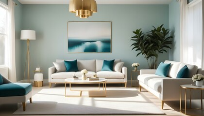 Photo interior modern design room 3d illustration