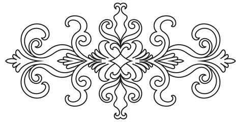 Abstract pattern lines, black lines on a white background.