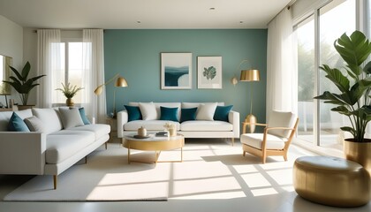 Photo interior modern design room 3d illustration