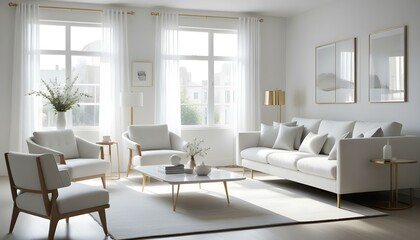 Fototapeta premium Photo interior modern design room 3d illustration