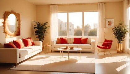 Fototapeta premium Photo interior modern design room 3d illustration